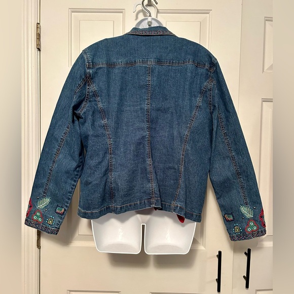 Ruby Rd embroidered denim jacket - Picture 3 of 4